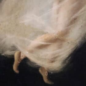 Italian 19th Century Antique Oil Painting on Board, Allegory of Spring