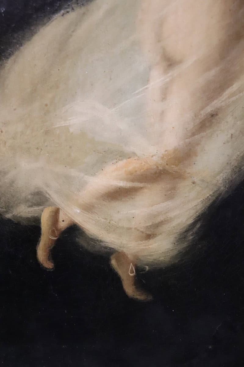 Italian 19th Century Antique Oil Painting on Board, Allegory of Spring - Image 5