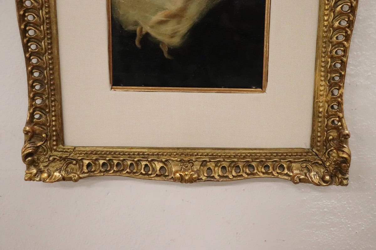 Italian 19th Century Antique Oil Painting on Board, Allegory of Spring - Image 6