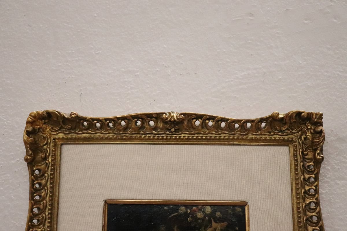 Italian 19th Century Antique Oil Painting on Board, Allegory of Spring - Image 7