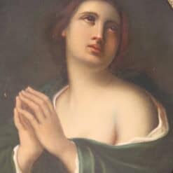 Alternative view of Religious Oil Painting, Canvas, Mary Magdalene in Prayer