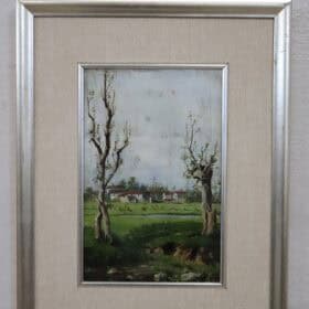 Pair of Italian Oil Paintings, Early 20th Century, Countryside