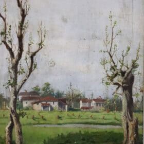 Pair of Italian Oil Paintings, Early 20th Century, Countryside