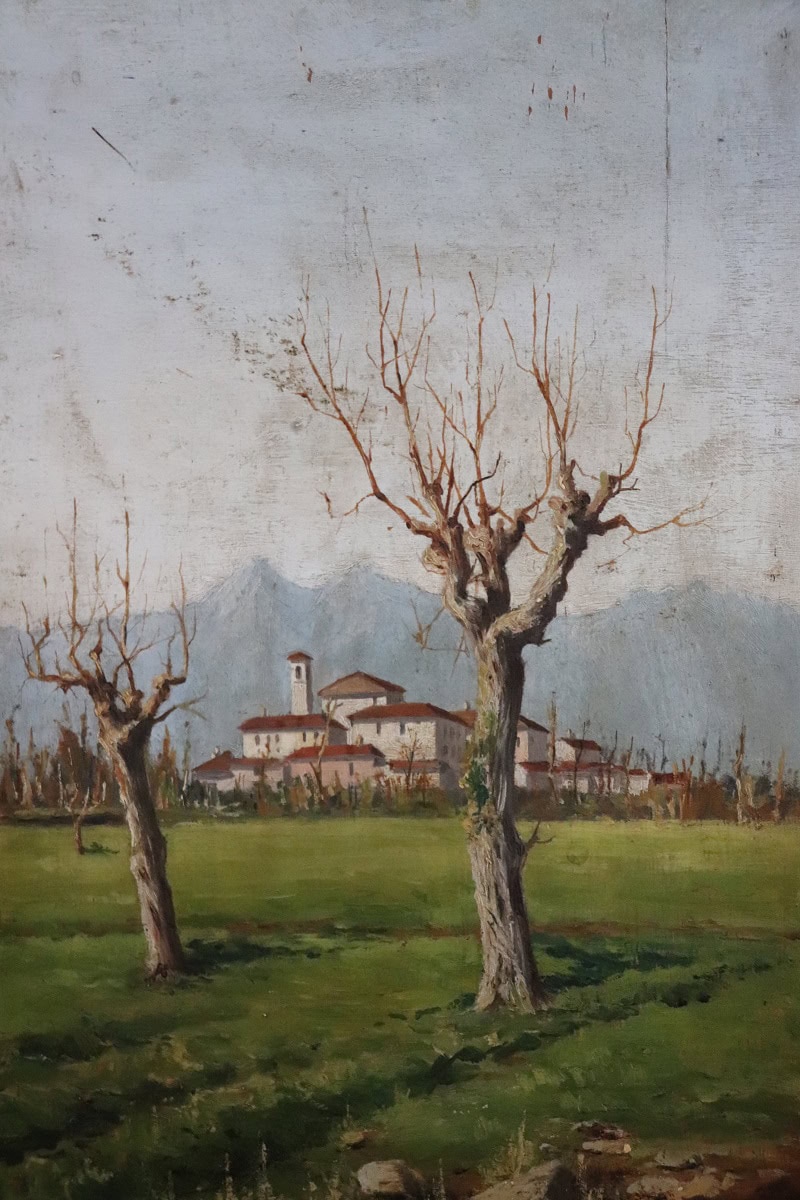 Pair of Italian Oil Paintings, Early 20th Century, Countryside - Image 9