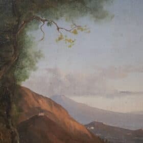 Italian 19th Century Painting, Oil on Canvas, View of Naples