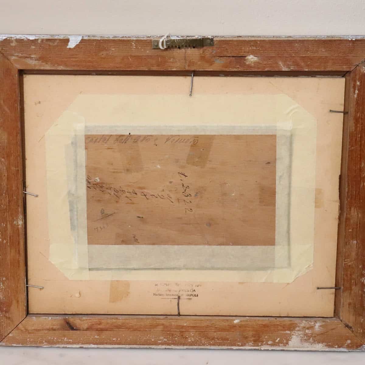 Italian Oil Painting, Gulf of Naples with Fishermen, Signed R. Leone - Image 12