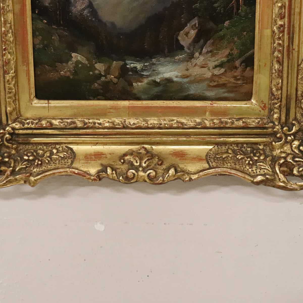 20th-Century Alpine Landscape Oil Painting - Image 9