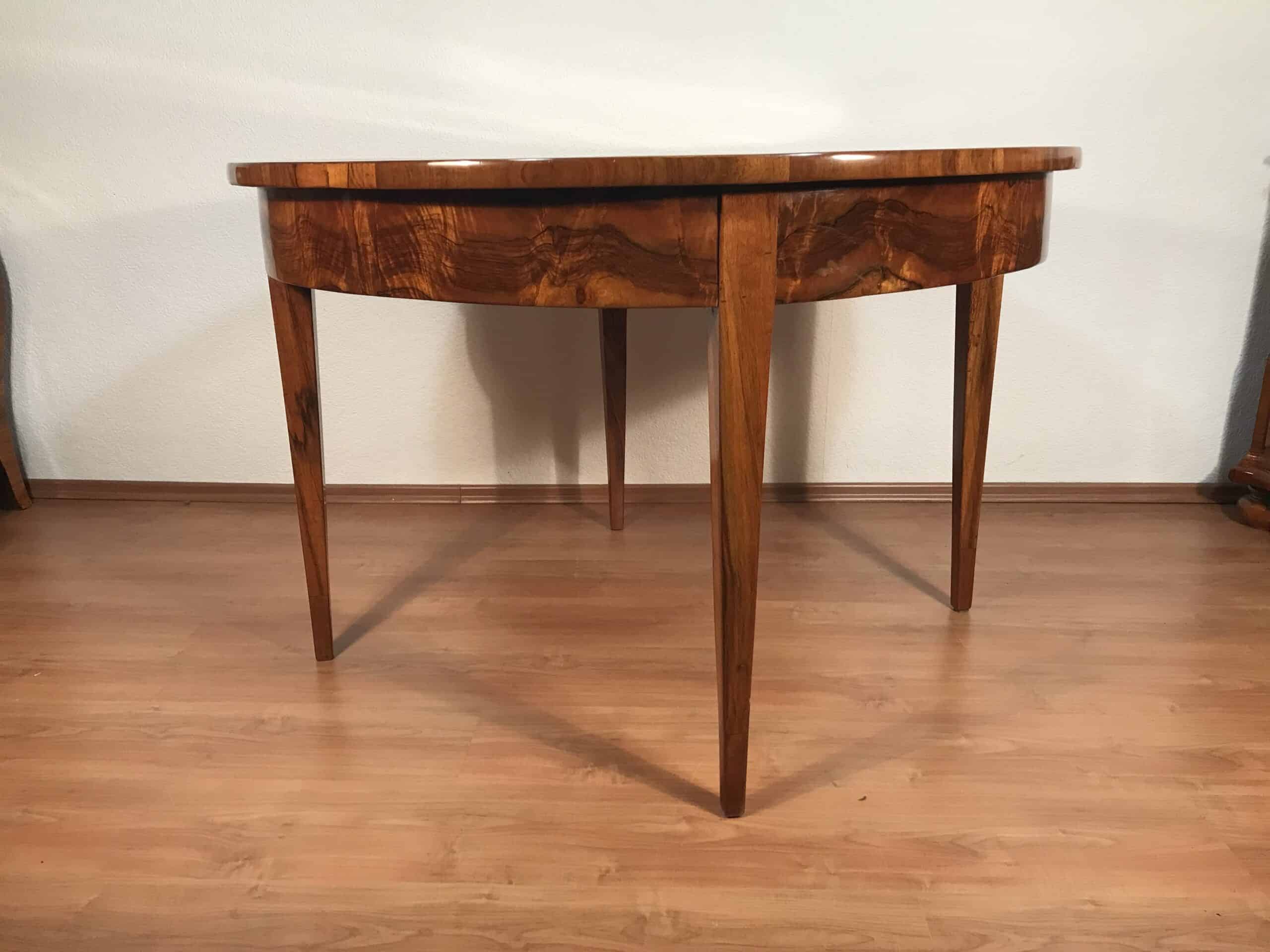 Biedermeier Walnut Table, Germany 1820-30 - Image 7