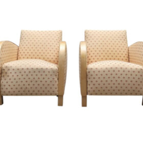 Art Deco Birch Armchairs, Early 20th Century Swedish Antique