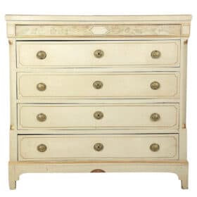 Swedish Gustavian Painted Chest of Drawers,19th Century White