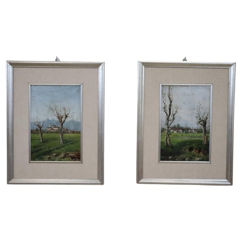 Pair of Italian Oil Paintings - Styylish