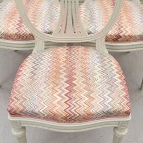 Swedish Gustavian Dining Chairs, Oval Back, Set of 6