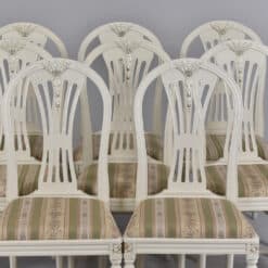Alternative view of Gustavian Dining Chairs, Mixed Set of 11, 20th century