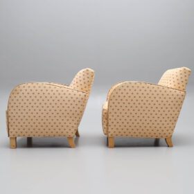 Art Deco Birch Armchairs, Early 20th Century Swedish Antique