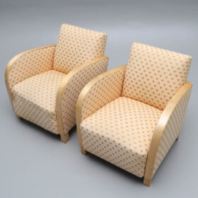Art Deco Birch Armchairs, Early 20th Century Swedish Antique