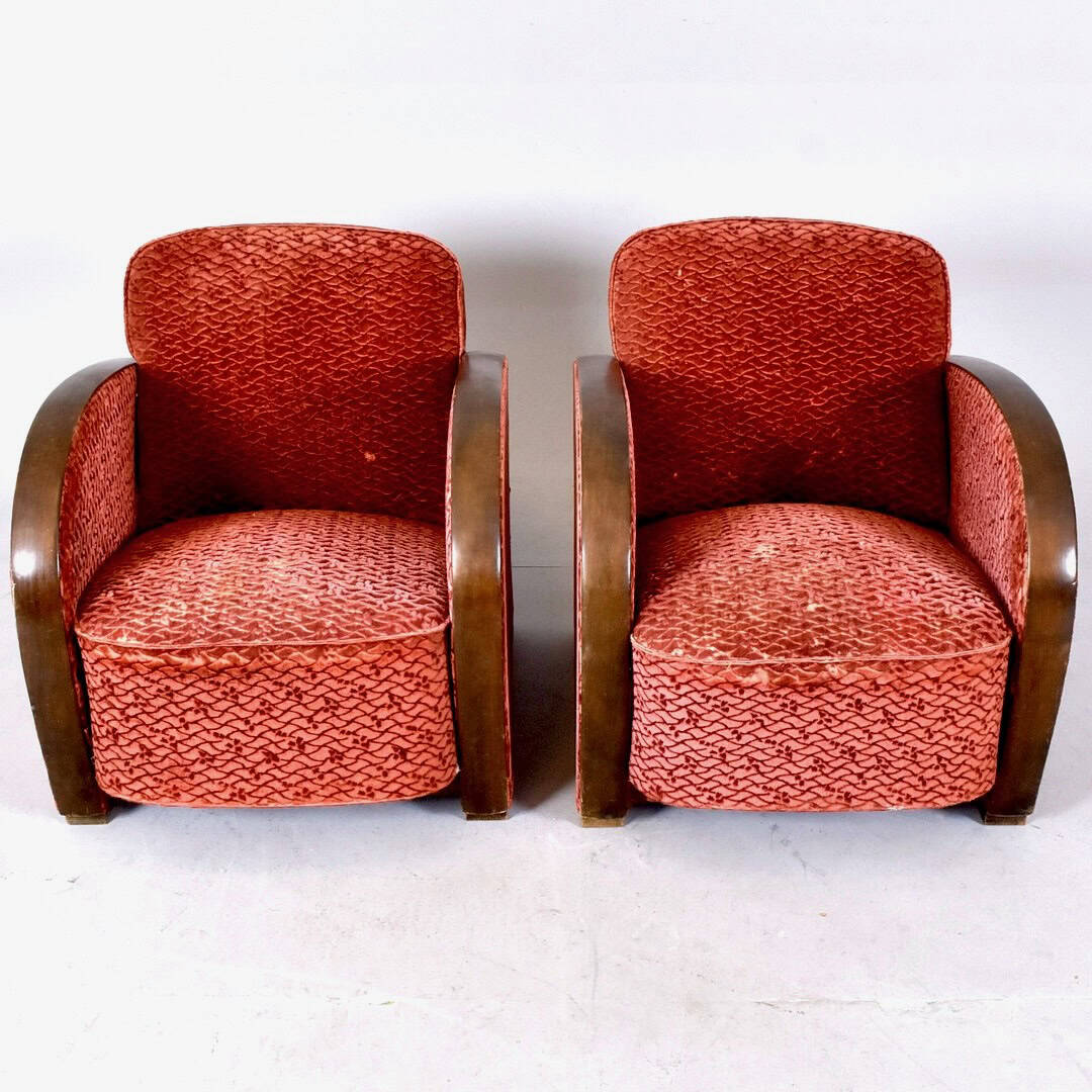 Art Deco Armchairs, Early 20th Century - Image 4