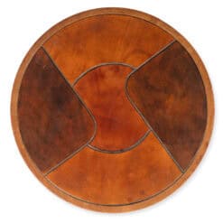 Alternative view of Stools and Wall Lamp, Cherry Wood and Leather, 1970s