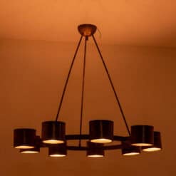 Alternative view of Circular Chandelier, Matte Golden Brass, Contemporary