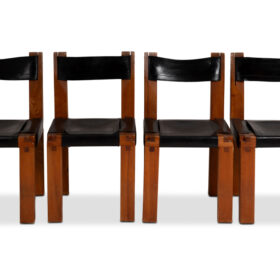 Pierre Chapo “S11” Chairs, Set of 8, 1960s-70s