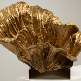 Chrystiane Charles Bronze Lamp, for Maison Charles, Signed