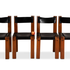Pierre Chapo “S11” Chairs, Set of 8, 1960s-70s