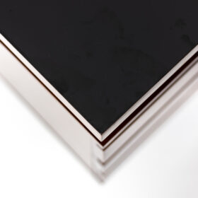 Pierre Guariche Mahogany Desk, Lacquered Metal, 1960s