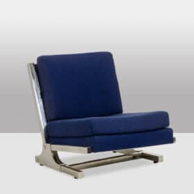 Valérian Rybar Armchairs and Ottoman, Pair, 1970s