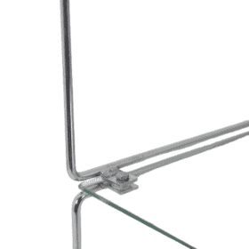 Set of 3 Shelves, Chrome-plated Metal and Glass, 1970s