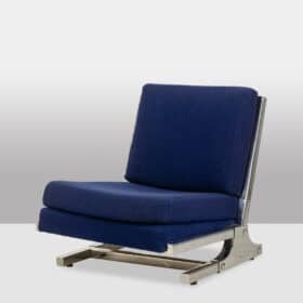 Valérian Rybar Armchairs and Ottoman, Pair, 1970s