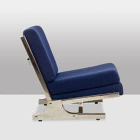 Valérian Rybar Armchairs and Ottoman, Pair, 1970s