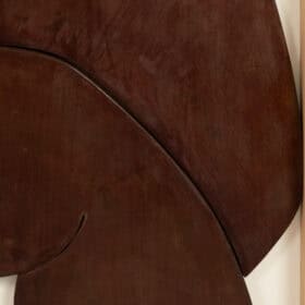 “Les Jumeaux” Bas-relief, Weathered Wood, Contemporary