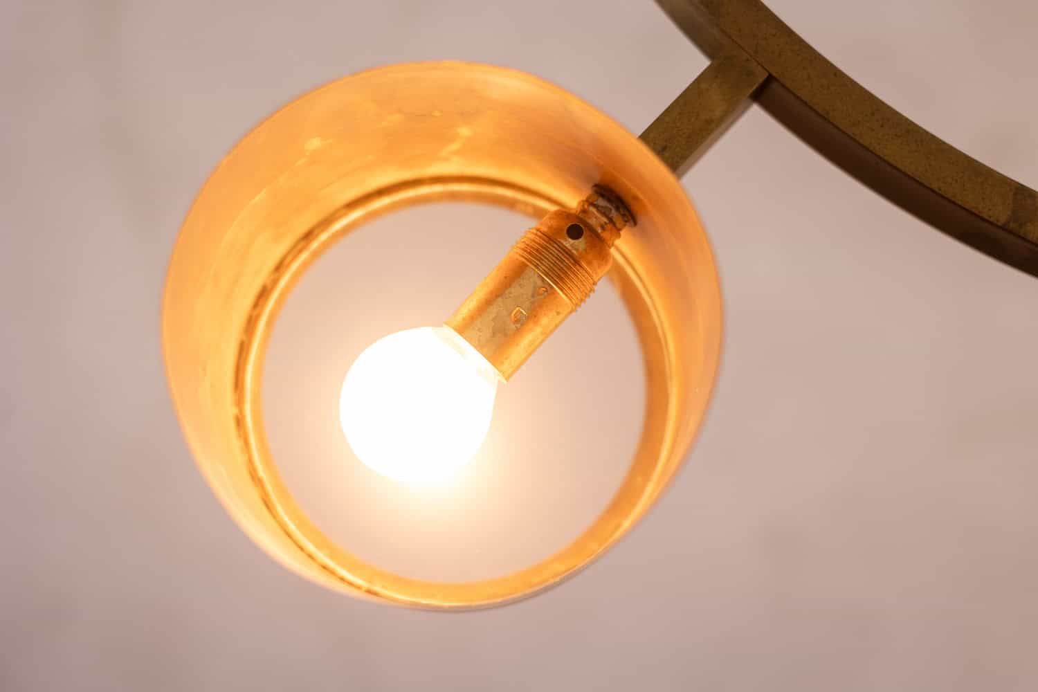 Circular Chandelier, Matte Golden Brass, Contemporary - Image 6