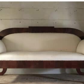 Swedish Biedermeier Carved Sofa, Late 1800s