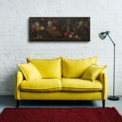 Alternative view of Italian Antique Oil Painting, 18th Century, Still Life