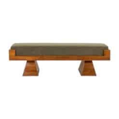 Green Mohair Velvet Bench - Styylish