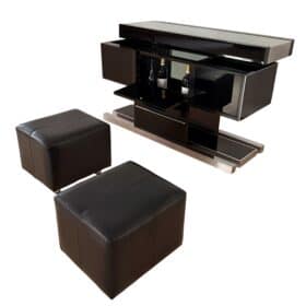Vintage Italian Modern Dry Bar attributed to Willy Rizzo, 1970