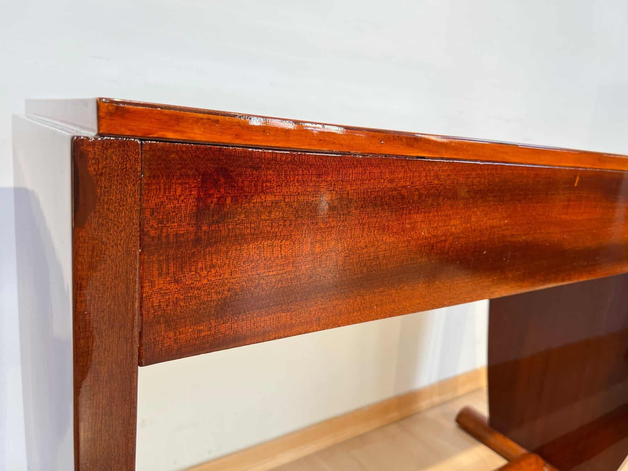 Art Deco Console Table, Thuja Roots, Birch, Silver-Plate, France circa 1925 - Image 18