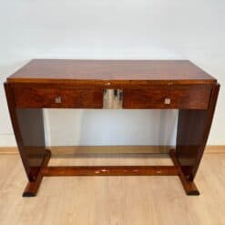 Art Deco Console Table, Thuja Roots, Birch, Silver-Plate, France circa 1925 - Image 5