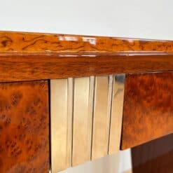 Art Deco Console Table, Thuja Roots, Birch, Silver-Plate, France circa 1925 - Image 7