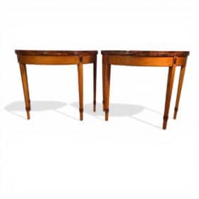 Pair of French Neoclassical Demi-Lune Tables, 19th century
