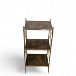 Brass and Eglomise Glass Shelf- Styylish