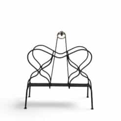 Jacques Adnet Style French Modernist Magazine Rack- Styylish
