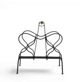 Jacques Adnet Style French Modernist Magazine Rack, 1950s.