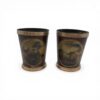 pair of French painted toleware cache-pots- Styylish