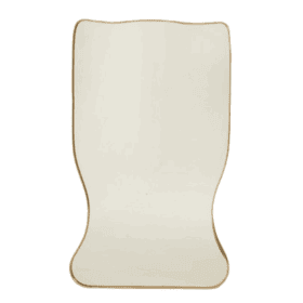 Brass Mirror, in the style of Gio Ponti, 1980s