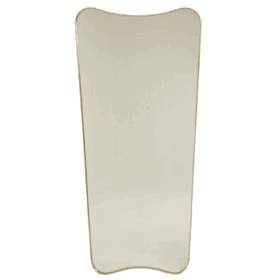 Patinated Brass Mirror, 1980s/1990s.