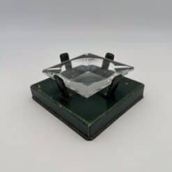 Green Leather and Crystal Ashtray - Styylish