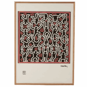 Keith Haring Silkscreen Print, Numbered, 1990s