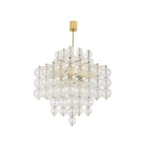 Kamenicky Senov Chandelier, Blown Glass, 1970s