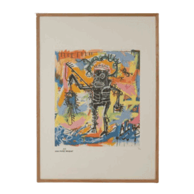 Basquiat Numbered Silkscreen Print, 1990s